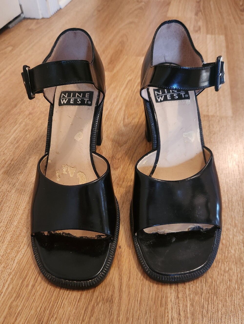 Vintage Nine West Carney Leather Dress Sandals 7 M